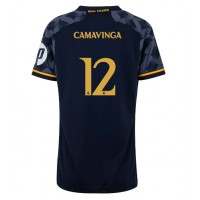 Fotbalové Dres Real Madrid Eduardo Camavinga #12 Dámské Venkovní 2023-24 Krátký Rukáv